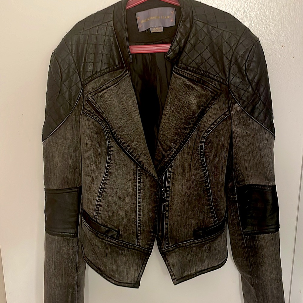 Leather and Jean Blazer